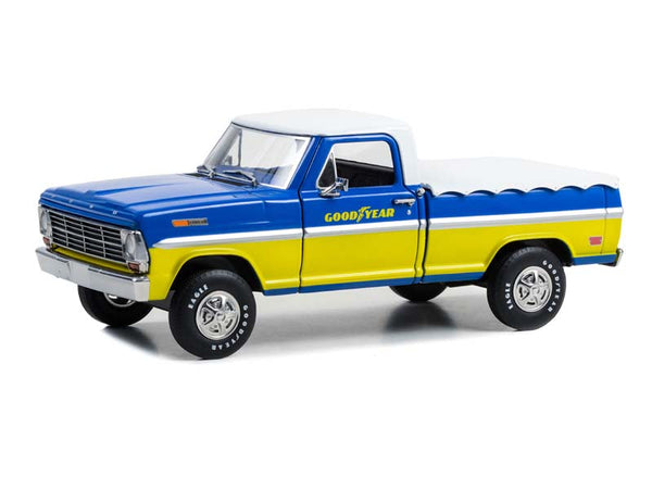 1969 Ford F-100 w/ Bed Cover - Goodyear Tires (Running on Empty) Series 6  Diecast 1:24 Scale Model - Greenlight 85073