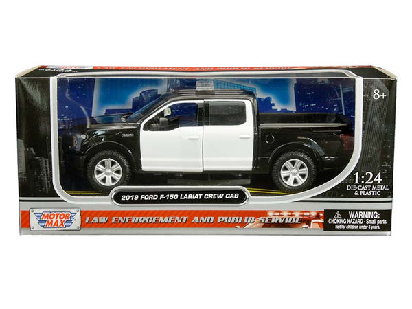 Ford F-150 Lariat Crew Cab w/ Lightbar - Black w/ white doors (Law