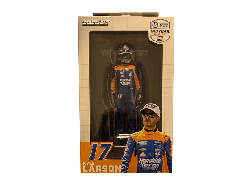 #17 Kyle Larson / Arrow McLaren Hendrickcars Driver Figure (2024 NTT IndyCar Series) Diecast 1:18 Scale Model - Greenlight 11310