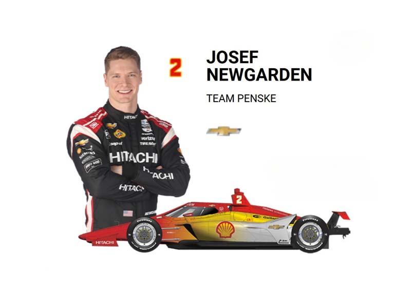 #2 Josef Newgarden / Team Penske Shell Oil / 2024 Indianapolis 500 Champion (2024 NTT IndyCar Series) Diecast 1:64 Scale Model - Greenlight 11614