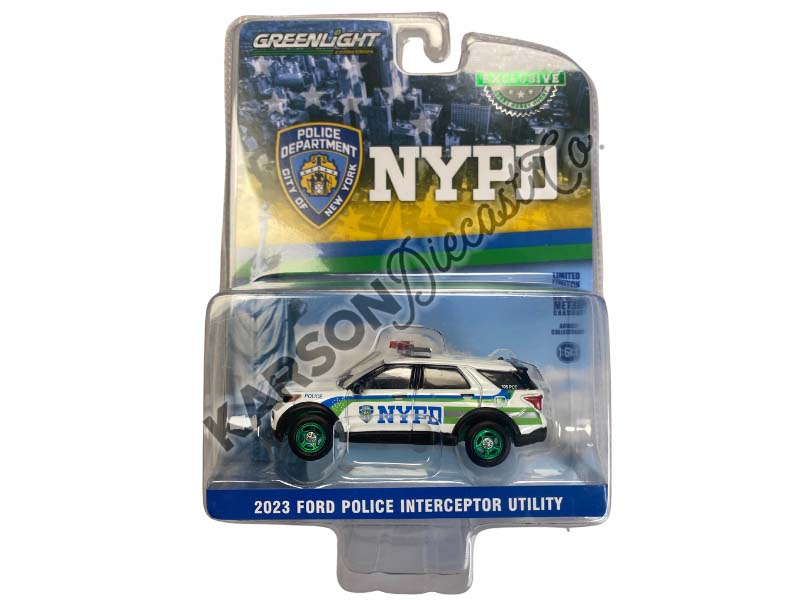 CHASE 2023 Ford Police Interceptor Utility - New York City Police Department / NYPD (Hobby Exclusive) Diecast 1:64 Scale Model - Greenlight 30500