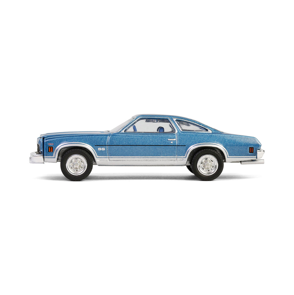 1973 Chevrolet Chevelle SS 454 - Light Blue Metallic & Silver (GreenLight Muscle Series 29) Diecast 1:64 Scale Model - Greenlight 13360D