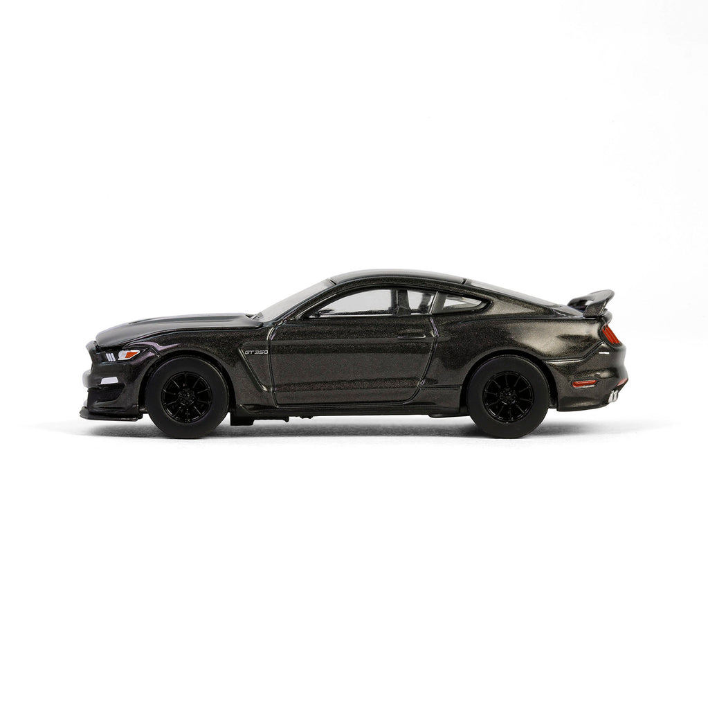 2017 Ford Mustang Shelby GT350 - Magnetic w/ Blue Stripes (GreenLight Muscle Series 29) Diecast 1:64 Scale Model - Greenlight 13360F