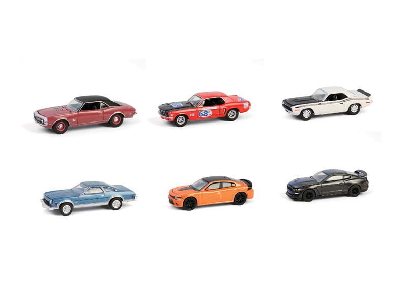 (GreenLight Muscle Series 29) SET OF 6 Diecast 1:64 Scale Models - Greenlight 13360