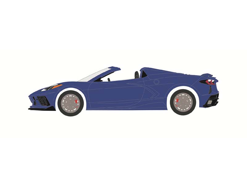 PRE-ORDER 2021 Corvette Stingray Convertible - Elkhart Lake Blue (GL Muscle Series 30) Diecast 1:64 Scale Model - Greenlight 13370E