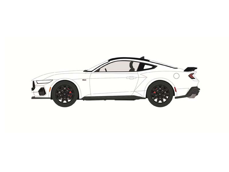 PRE-ORDER 2024 Ford Mustang - Oxford White (GL Muscle Series 30) Diecast 1:64 Scale Model - Greenlight 13370F