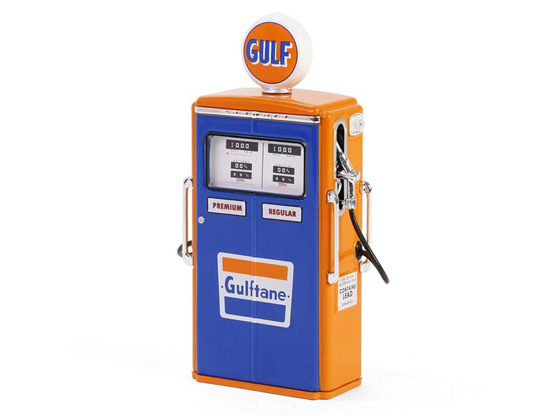 1954 Tokheim 350 Twin Gas Pump - Gulf (Vintage Gas Pumps Series 16) Diecast 1:18 Scale Model - Greenlight 14160C