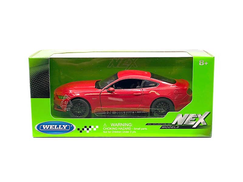 2015 Ford Mustang GT – Red (NEX) Diecast 1:24 Scale Model - Welly 24062RD