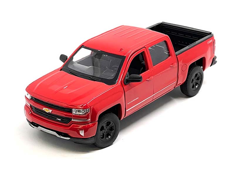 2017 Chevrolet Silverado Red Diecast 1:24 Scale Model - Welly 24083RD