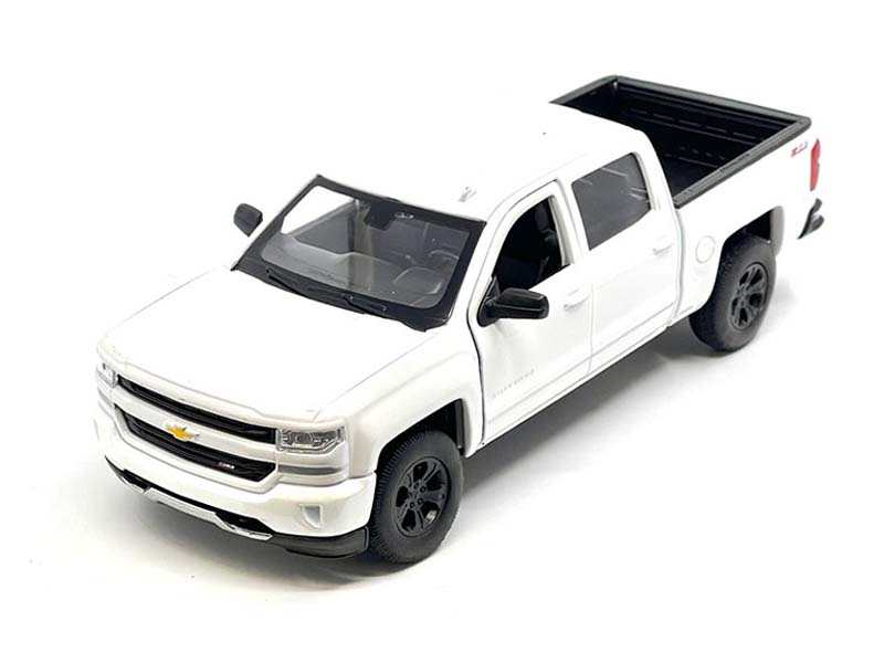 2017 Chevrolet Silverado White Diecast 1:24 Scale Model - Welly 24083WH