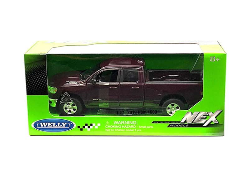 2019 Dodge Ram 1500 Pickup Truck – Red (NEX) Diecast 1:24 Scale Model - Welly 24104MRD