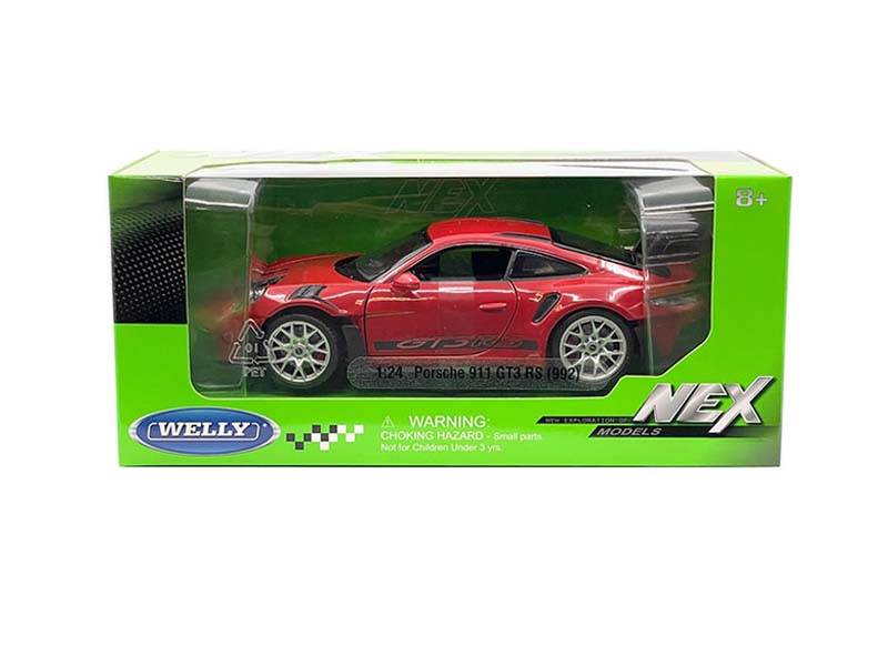 Porsche 911 GT3 RS (992) – Red (NEX) Diecast 1:24 Scale Model - Welly 24122RD