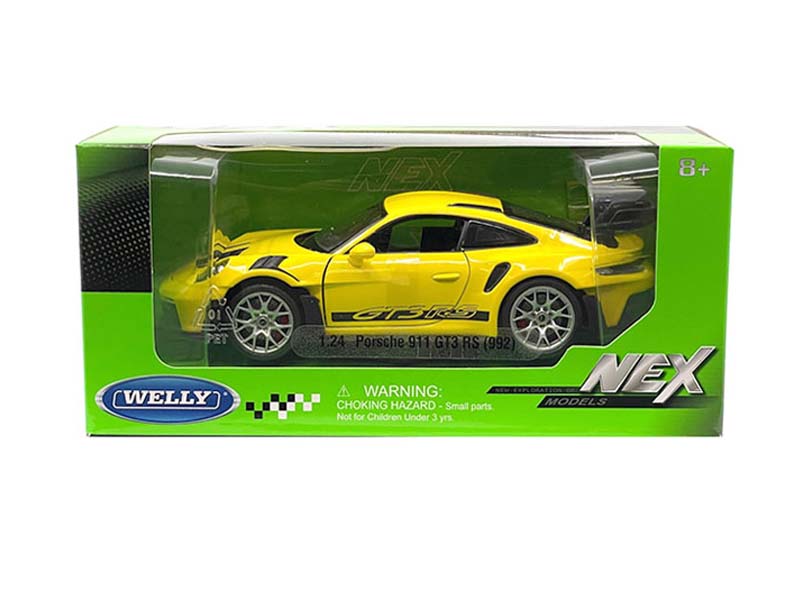 Porsche 911 GT3 RS (992) – Yellow (NEX) Diecast 1:24 Scale Model - Welly 24122YL