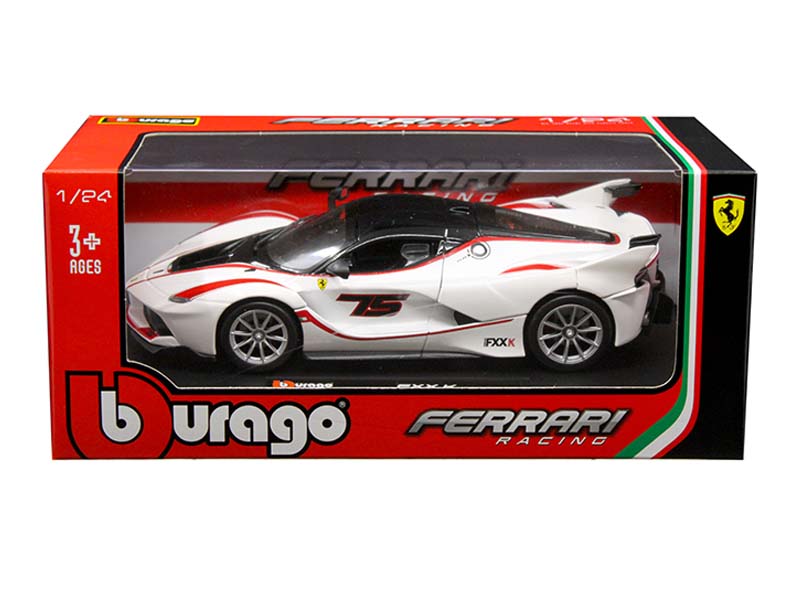 Ferrari FXX K - White (Ferrari Racing) Diecast 1:24 Scale Model - Bburago 26301WH