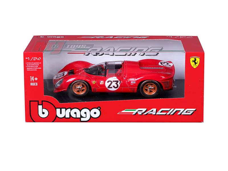 Ferrari 330 P4 #23 Winner 1967 24h Daytona (Ferrari Racing) Diecast 1:24 Scale Model - Bburago 26310