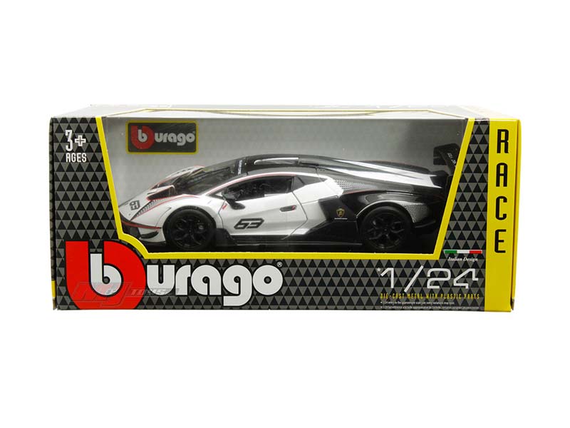 Lamborghini Essenza SCV12 – White (Race Series) Diecast 1:24 Scale Model - Bburago 28023WH