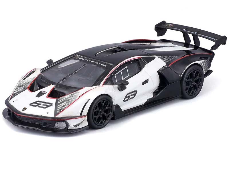 Lamborghini Essenza SCV12 – White (Race Series) Diecast 1:24 Scale Model - Bburago 28023WH