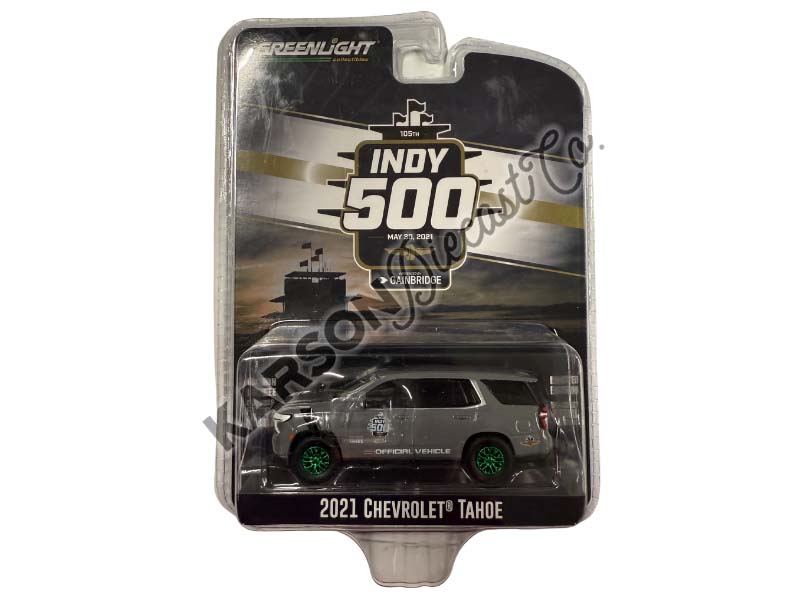 CHASE 2021 Chevrolet Tahoe Indy 500 Vehicle (Anniversary Collection Series 13) Diecast 1:64 Scale Model Car - Greenlight 28080E