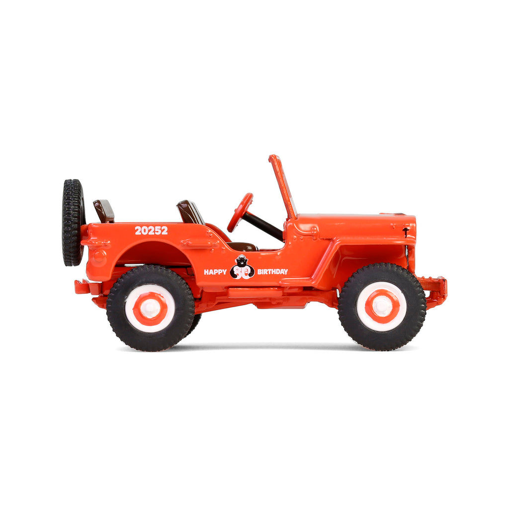 PRE-ORDER 1944 Willys MB - Smokey Bear 80th Anniversary (Anniversary Collection Series 17) Diecast 1:64 Scale Model - Greenlight 28160A