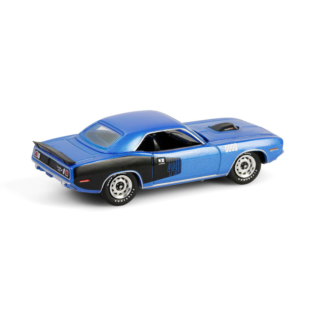 PRE-ORDER 1971 Plymouth 'Cuda 440 6bbl Shaker - B5 Blue (Anniversary Collection Series 17) Diecast 1:64 Scale Model - Greenlight 28160D