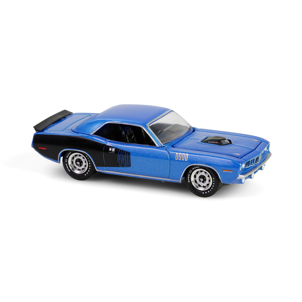 PRE-ORDER 1971 Plymouth 'Cuda 440 6bbl Shaker - B5 Blue (Anniversary Collection Series 17) Diecast 1:64 Scale Model - Greenlight 28160D