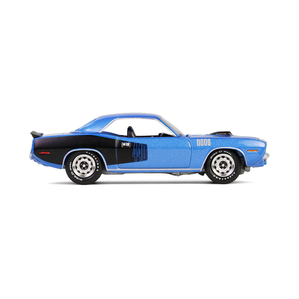 PRE-ORDER 1971 Plymouth 'Cuda 440 6bbl Shaker - B5 Blue (Anniversary Collection Series 17) Diecast 1:64 Scale Model - Greenlight 28160D