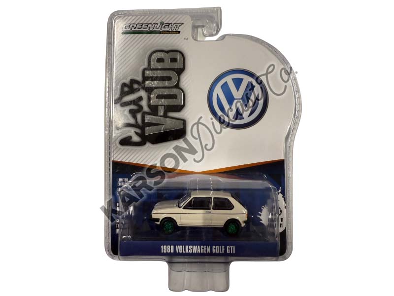 CHASE 1980 Volkswagen Golf GTI - Alpine White (Club Vee-Dub Series 11) Diecast 1:64 Scale Model - Greenlight 30000F