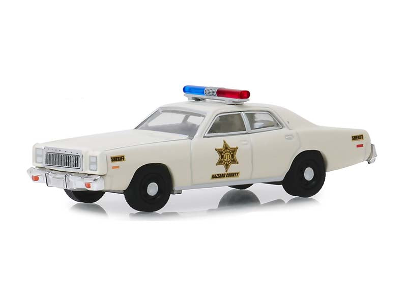 CHASE 1977 Plymouth Fury Cream - Hazzard County Sheriff (Hobby Exclusive) Diecast 1:64 Scale Model - Greenlight 30110