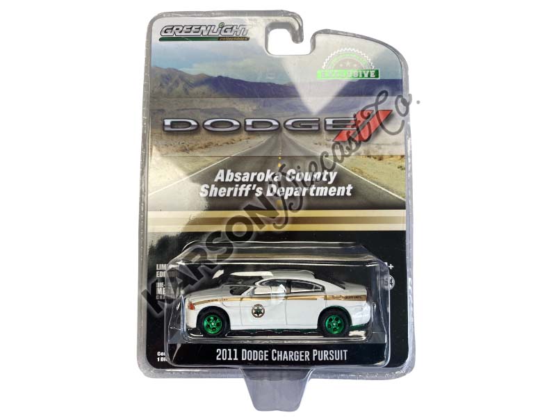 CHASE 2011 Dodge Charger Pursuit - Absaroka County Sheriff's Department (Hobby Exclusive) Diecast 1:64 Scale Model - Greenlight 30334