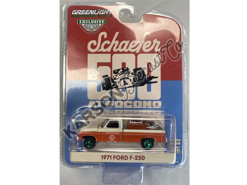 CHASE 1971 Ford F-250 w/ Fire Equipment - Schaefer 500 at Pocono Official Truck (Hobby Exclusive) Diecast Scale 1:64 Scale Model - Greenlight 30398