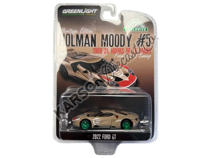 CHASE 2022 Ford GT - Holman Moody #5 Heritage Edition - 1966 24 Hours of Le Mans Tribute (Hobby Exclusive) Diecast 1:64 Scale Model - Greenlight 30413