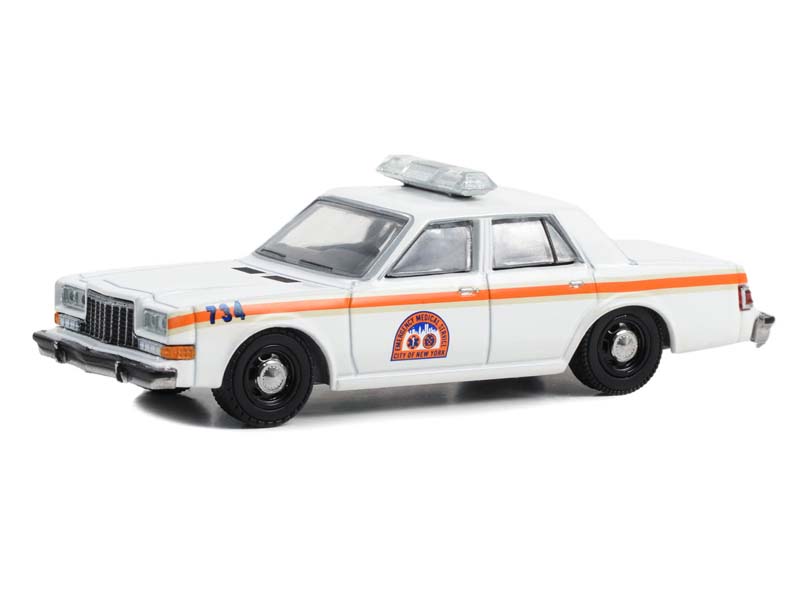 1983 Dodge Diplomat - NYC EMS City of New York Emergency Medical Service (Hobby Exclusive) Diecast 1:64 Scale Model - Greenlight 30444