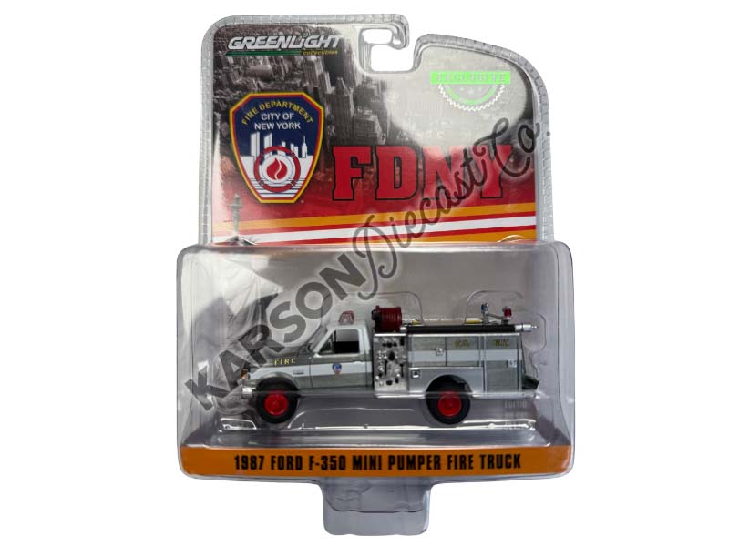 CHASE 1987 Ford F-350 Mini Pumper Fire Truck – FDNY (Hobby Exclusive) Diecast 1:64 Scale Model - Greenlight 30502