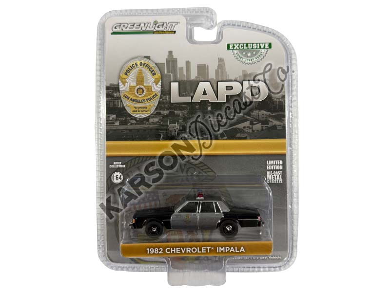 CHASE 1982 Chevrolet Impala - Los Angeles Police Department LAPD (Hobby Exclusive) Diecast 1:64 Scale Model - Greenlight 30503