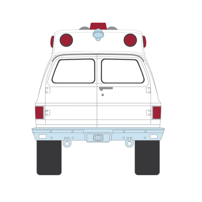 PRE-ORDER 1983 Chevrolet Suburban K20 Custom Deluxe Ambulance – Plain White (Hobby Exclusive) Diecast 1:64 Scale Model - Greenlight 30508