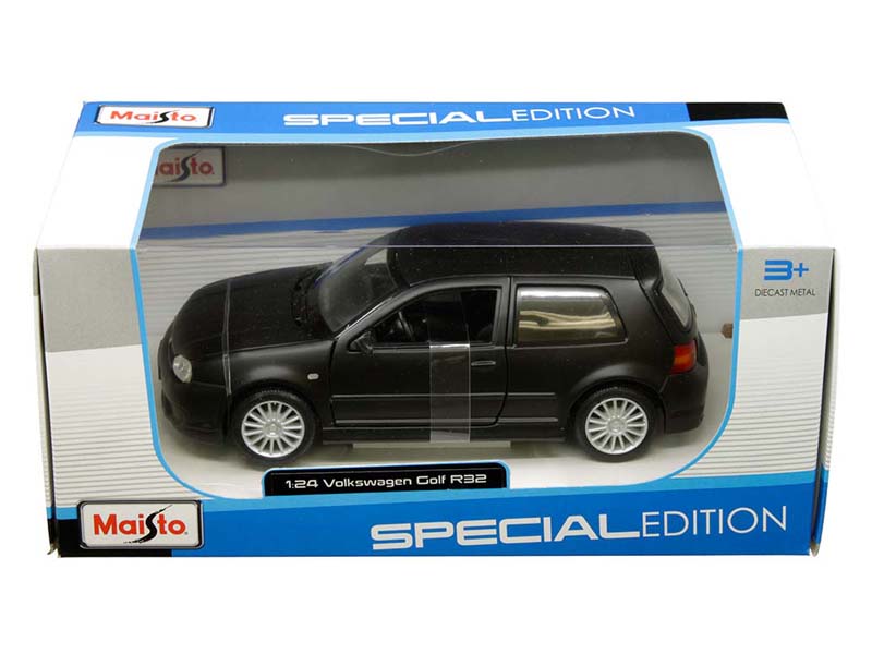 Volkswagen Golf R32 – Matte Black (Special Edition) Diecast 1:24 Scale Model - Maisto 31290BK