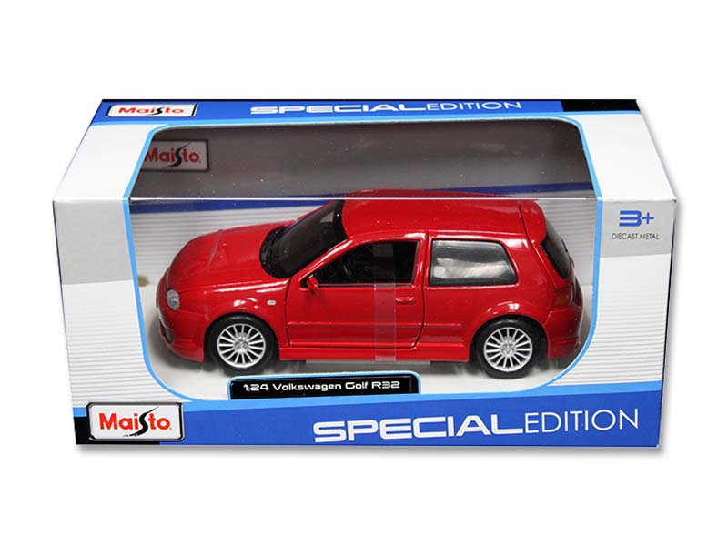 Volkswagen Golf R32 – Red (Special Edition) Diecast 1:24 Scale Model - Maisto 31290RD