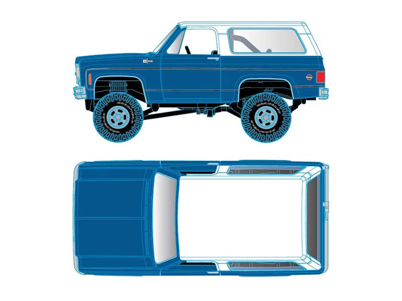 CHASE 1973 Chevy K5 Blazer 4×4 - (Hobby Exclusive Auto-Truck) Diecast 1:64 Scale Model - M2 Machines 31500-HS30