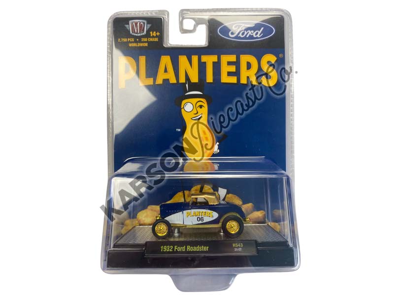 CHASE 1932 Ford Roadster - Planters Peanut (Hobby Exclusive) Diecast 1:64 Scale Model - M2 Machines 31500-HS43