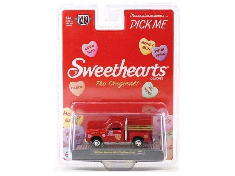 1978 Dodge Adventure 150 Li’l Red Express Truck- Red Sweetheart (Hobby Exclusive) Diecast 1:64 Scale Model - M2 Machines 31500-HS46