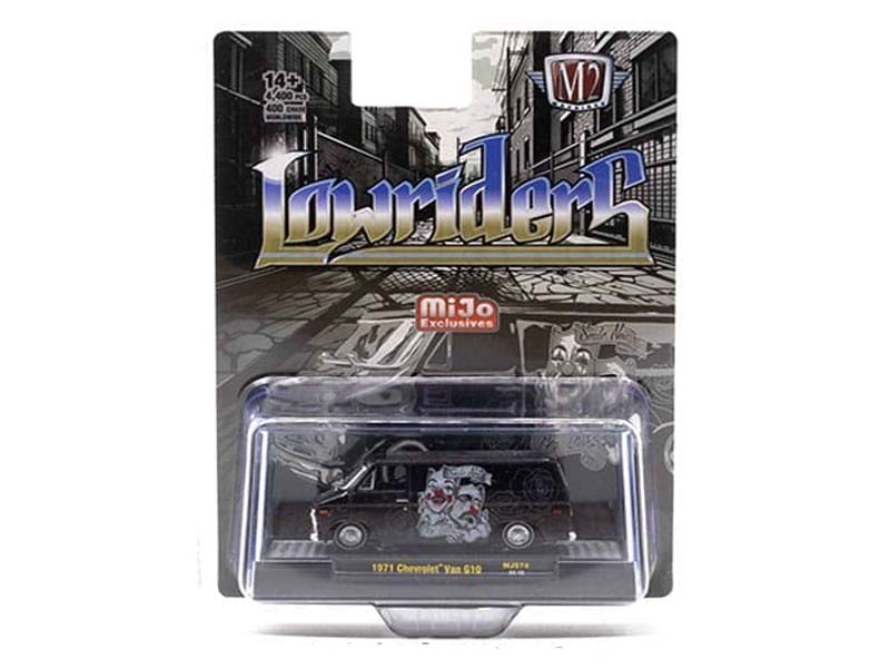 1971 Chevrolet Van Lowriders Limited Edition – Black Diecast 1:64 Scale Model - M2 Machines 31500-MJS74