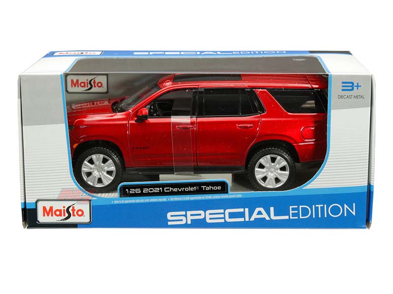 2021 Chevrolet Tahoe Red (Special Edition) Diecast 1:26 Scale Model - Maisto 31533RD