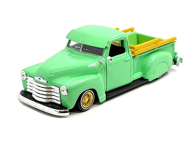 1950 Chevrolet 3100 Pickup Truck Lowrider – Light Green (Design Lowriders) Diecast 1:24 Scale Model - Maisto 32545GRN