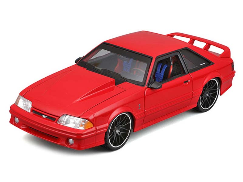 1993 Ford Mustang SVT Cobra – Red (Classic Muscle Design) Diecast 1:24 Scale Model - Maisto 32549RD