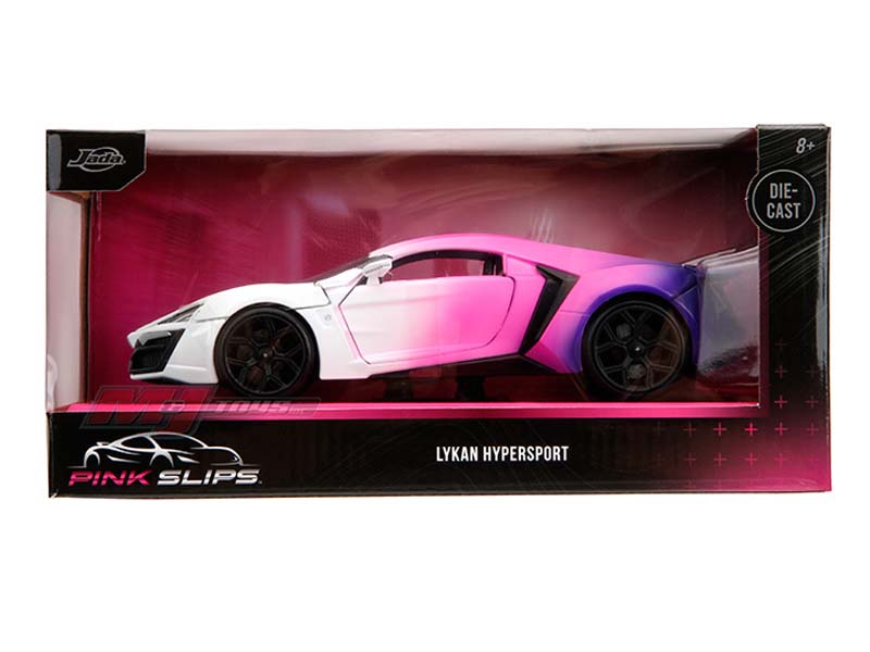 Lykan Hypersport – White Pink Gradient (Pink Slips) Diecast 1:24 Scale Model - Jada 35058