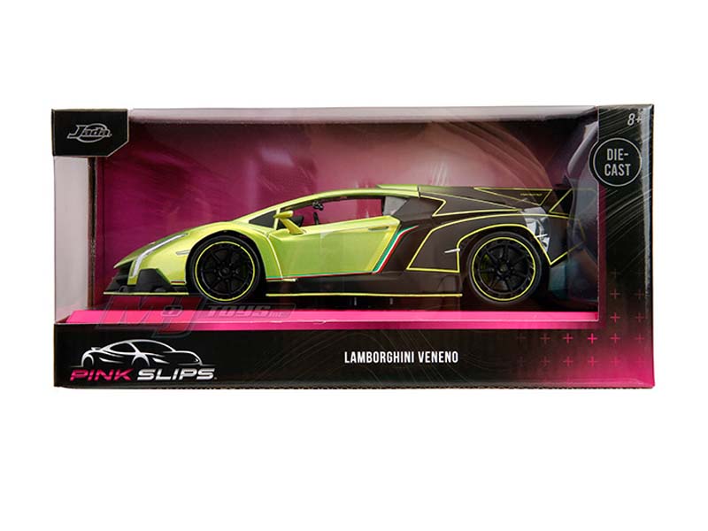 Lamborghini Veneno – Green (Pink Slips) Diecast 1:24 Scale Model - Jada 35190