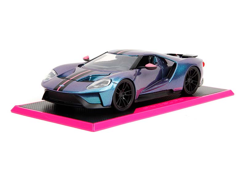 2017 Ford GT – Metallic Purple Blue (Pink Slips) Diecast 1:24 Scale Model - Jada 35192