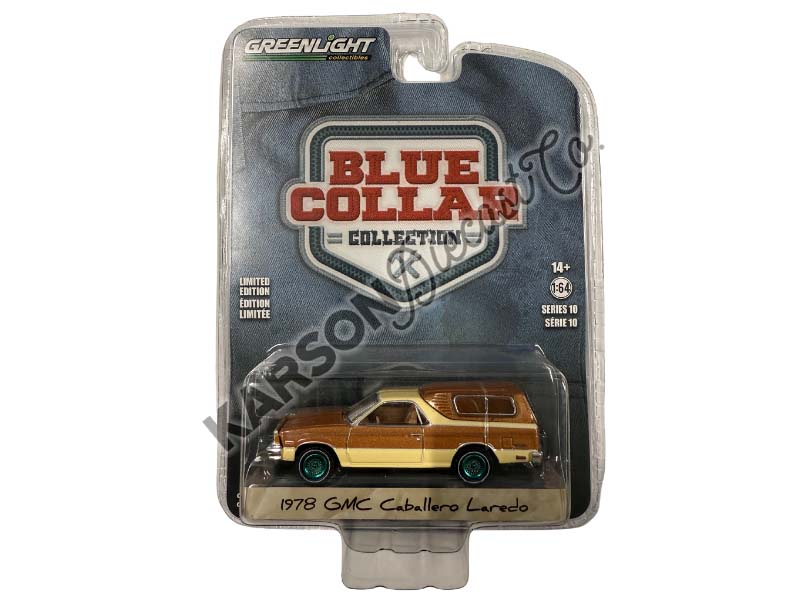 CHASE 1978 GMC Caballero Laredo w/ Camper Shell (Blue Collar) Series 10 Diecast 1:64 Model Truck - Greenlight 35220C