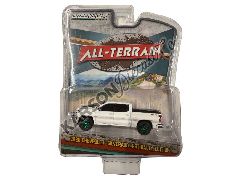 CHASE 2020 Chevrolet Silverado RST Rally Edition - Summit White (All-Terrain) Series 13 Diecast 1:64 Scale Model Car - Greenlight 35230E