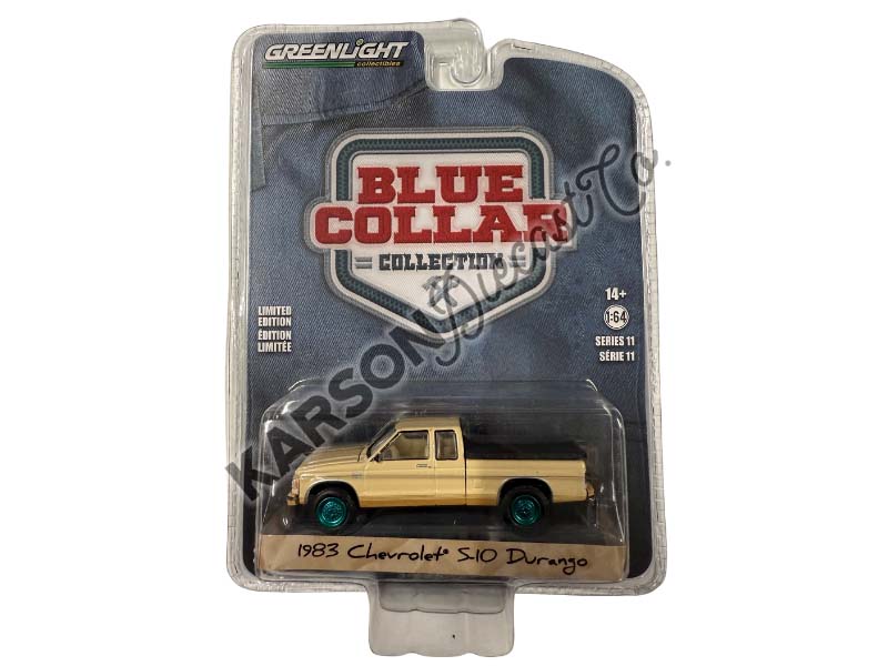 CHASE 1983 Chevrolet S-10 Durango w/ Bed Cover (Blue Collar Collection) Series 11 Diecast 1:64 Scale Model - Greenlight 35240C